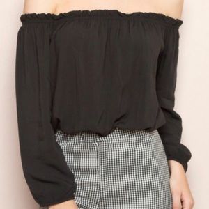 Brandy Melville Black Maura Top